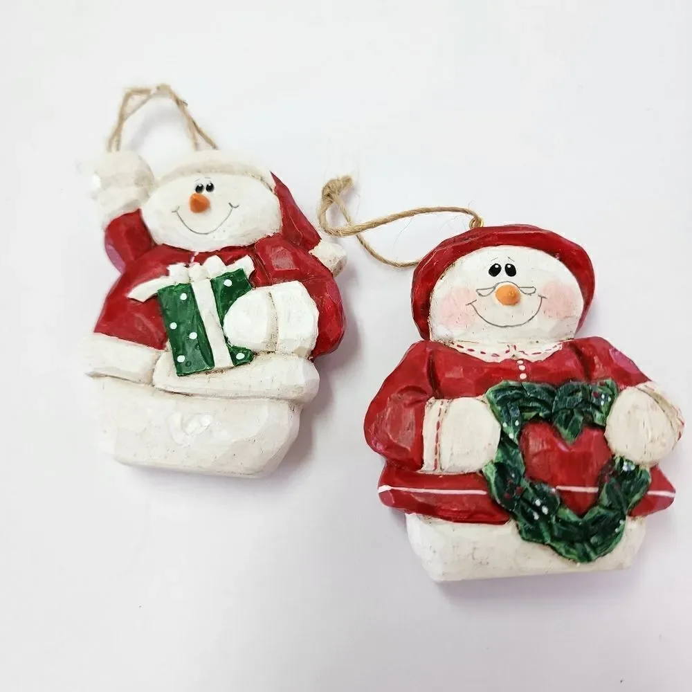 Midwest of Canon Falls Santa and Mrs Claus Christmas Tree Ornaments Eddie Walker